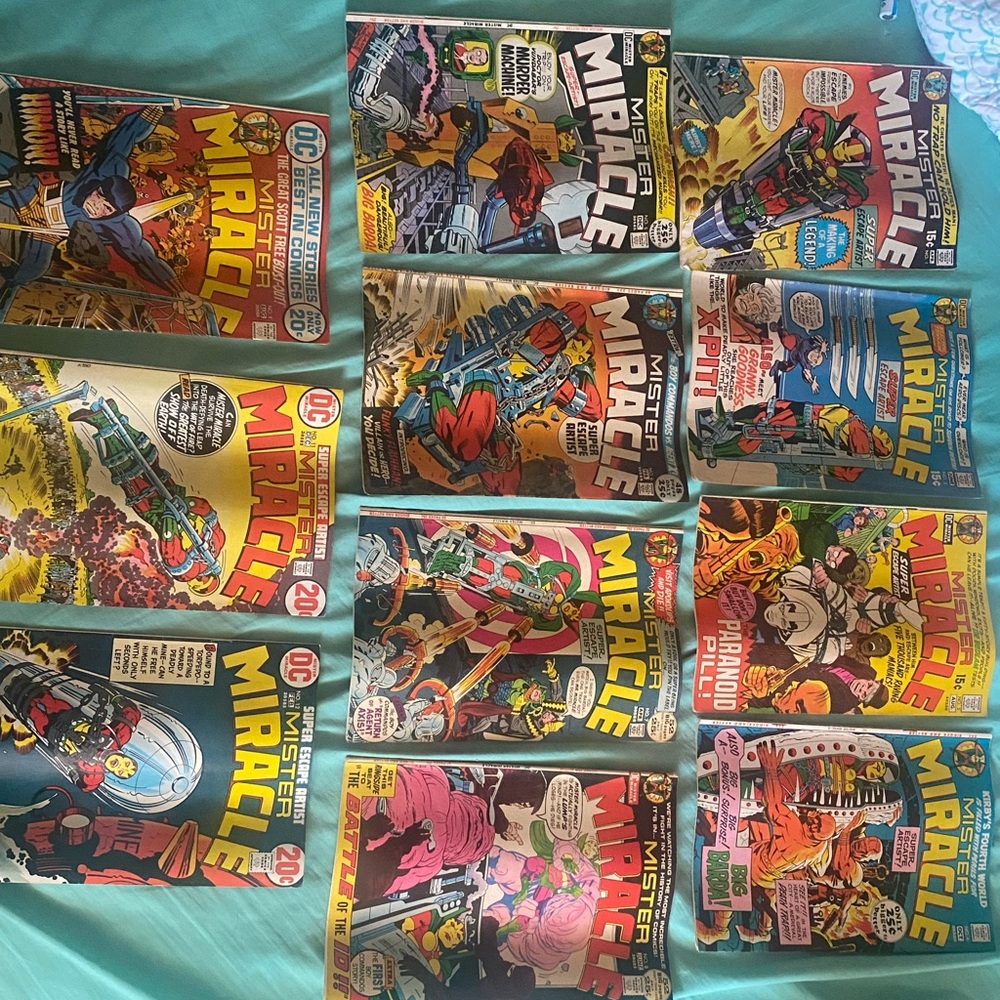 DC Comics Mister Miracle Vintage Lot – Issues #1–9, 11–12 (Jack Kirby)